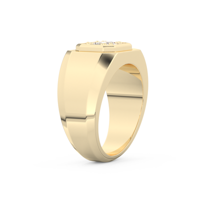 0.46 TCW Round & Baguette Lab Grown Diamond Men's Wedding Band
