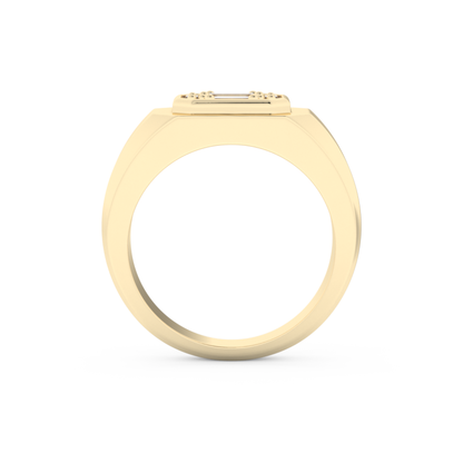 0.46 TCW Round & Baguette Lab Grown Diamond Men's Wedding Band