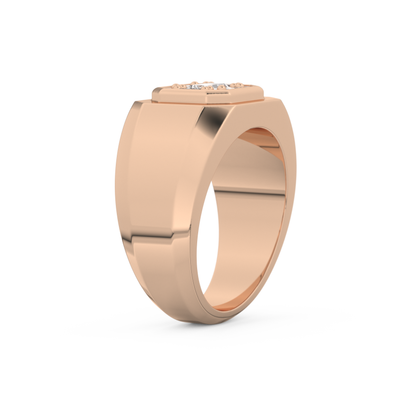 0.46 TCW Round & Baguette Lab Grown Diamond Men's Wedding Band