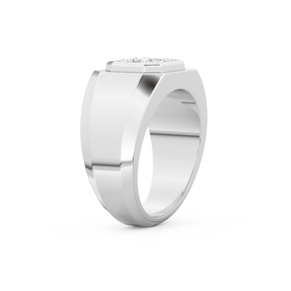 0.46 TCW Round & Baguette Lab Grown Diamond Men's Wedding Band