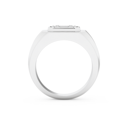 0.46 TCW Round & Baguette Lab Grown Diamond Men's Wedding Band