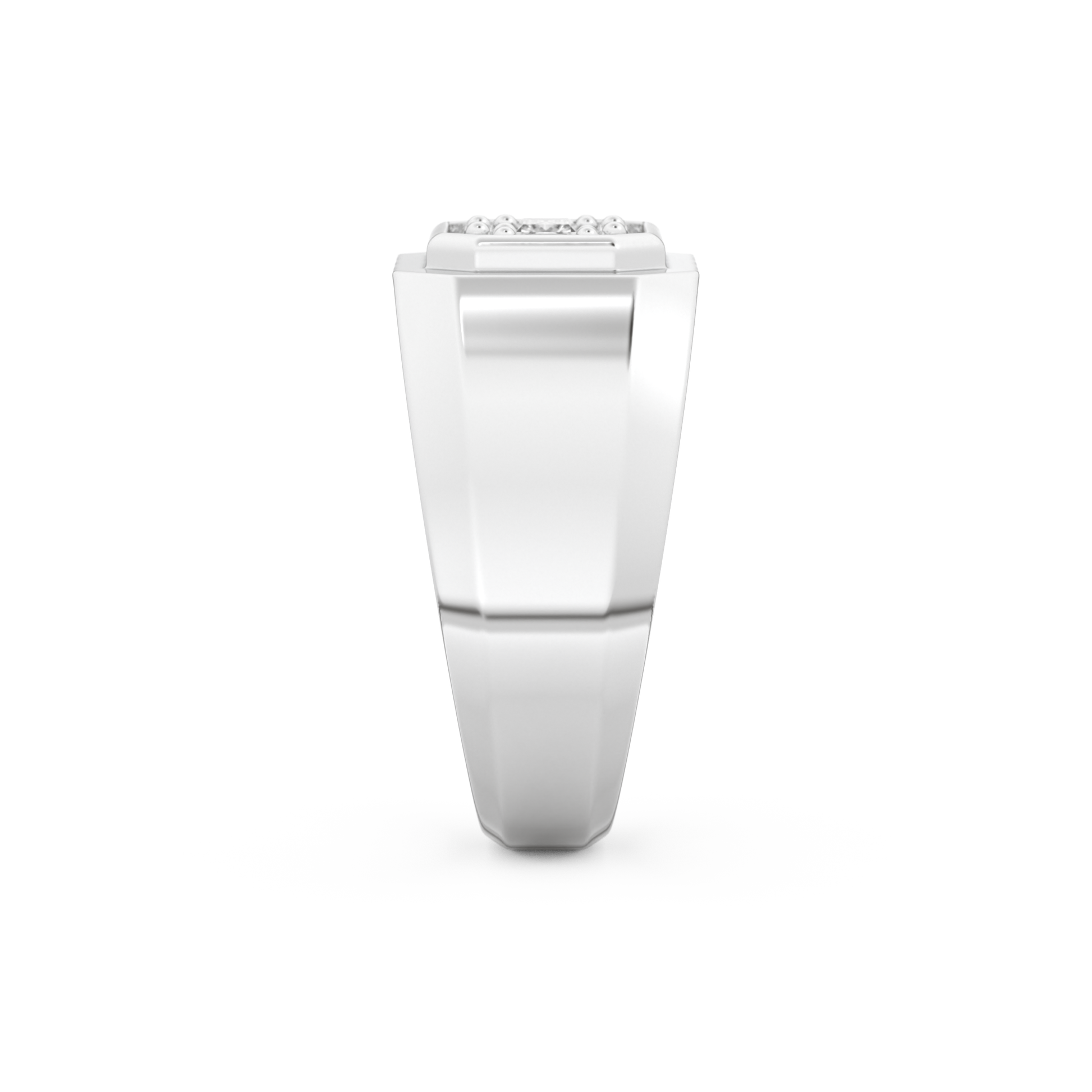 0.46 TCW Round & Baguette Lab Grown Diamond Men's Wedding Band