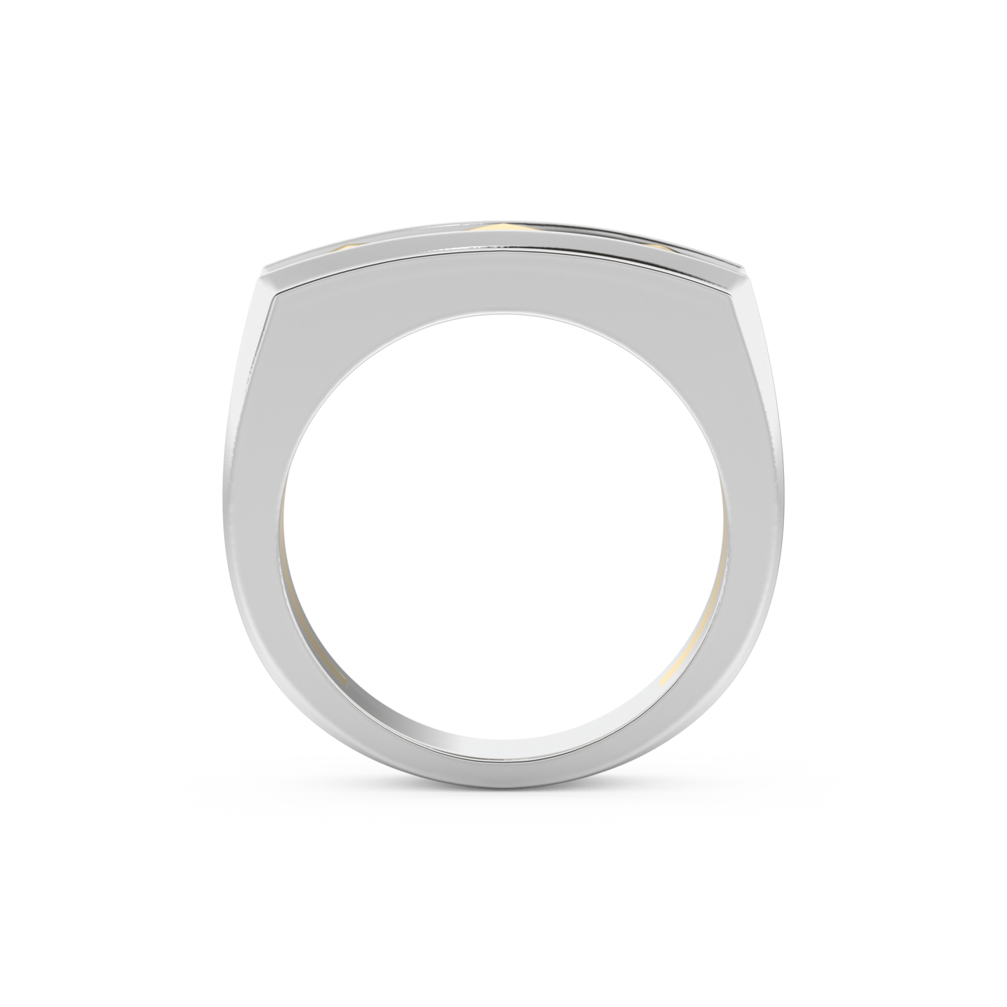 Flush Setting Men's Wedding Band Moissanite – Yellow, White, or Rose Gold 11