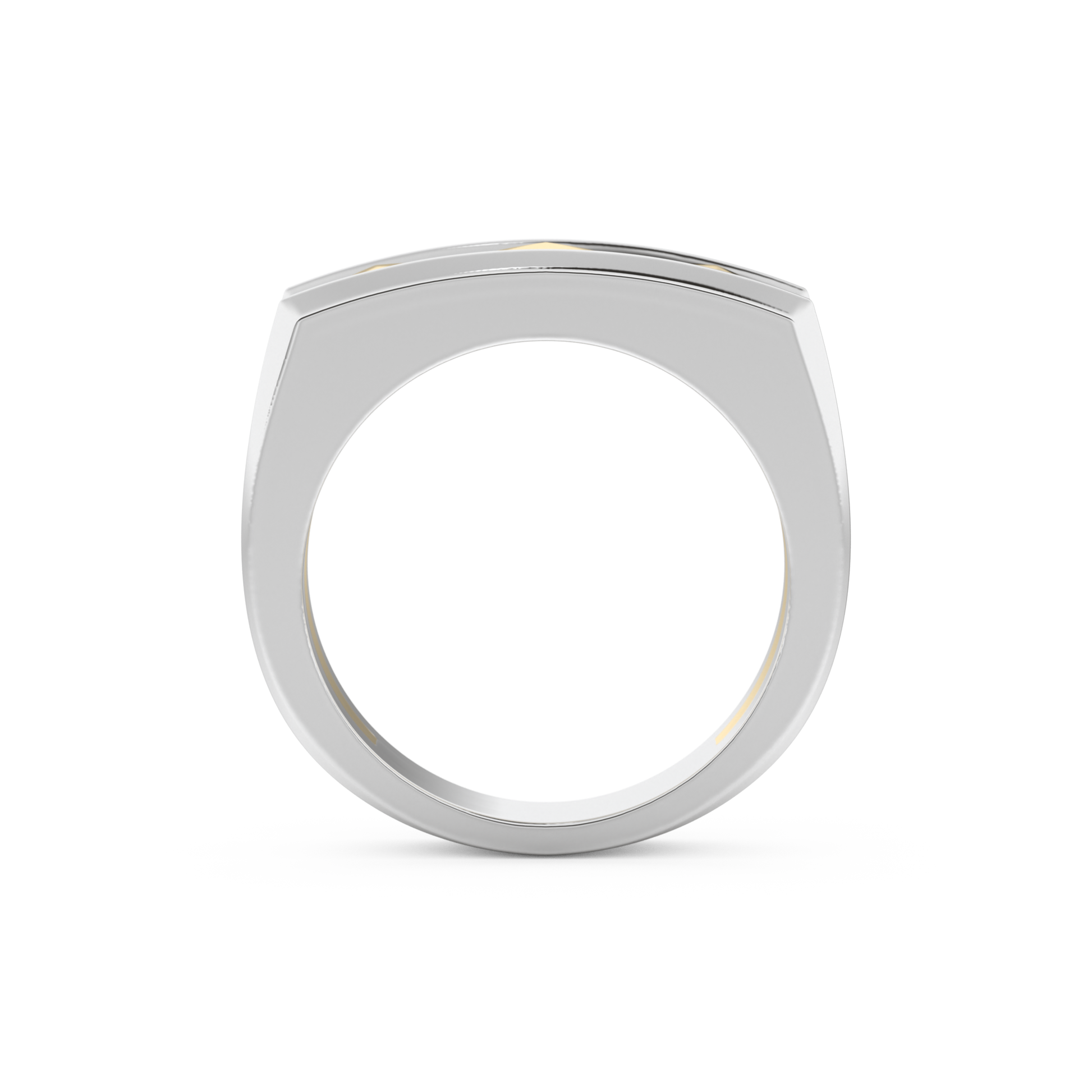 Flush Setting Men's Wedding Band Moissanite – Yellow, White, or Rose Gold 11