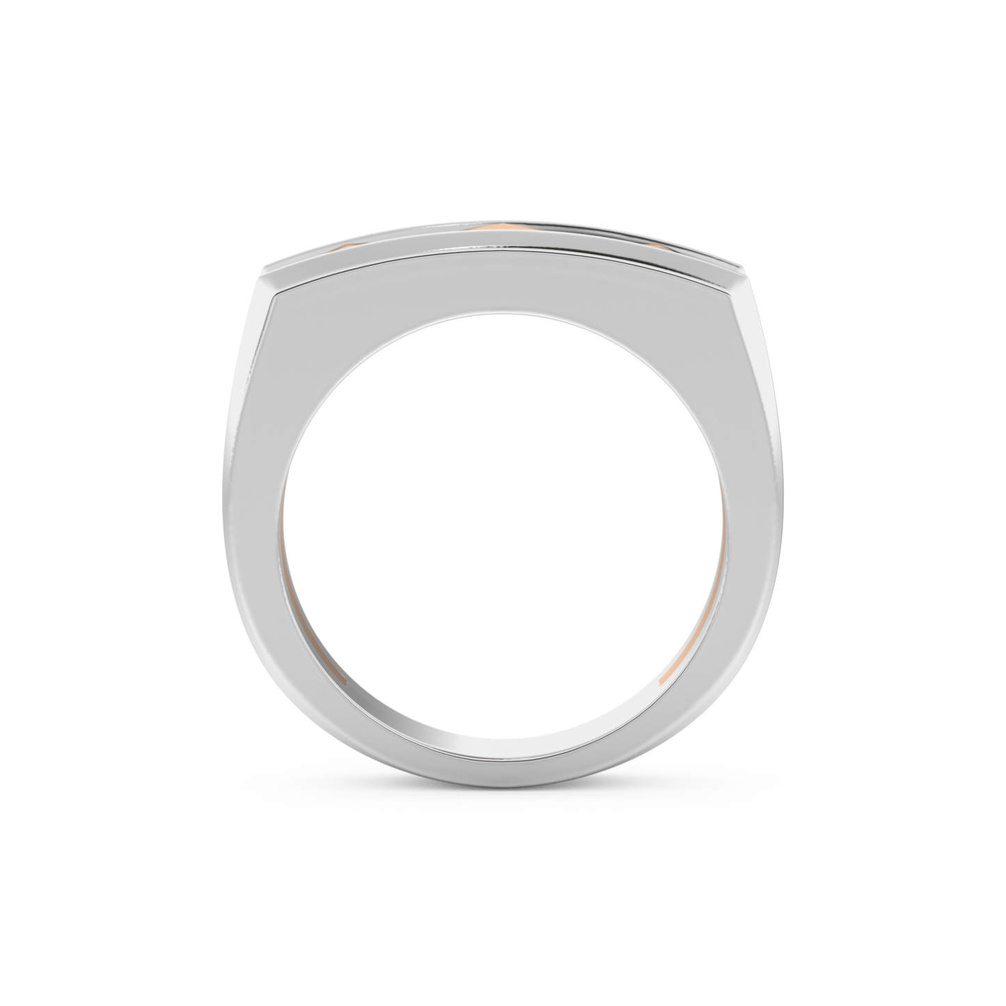 Flush Setting Men's Wedding Band Moissanite – Yellow, White, or Rose Gold 17