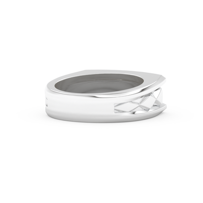 Flush Setting Men's Wedding Band Moissanite – Yellow, White, or Rose Gold 6