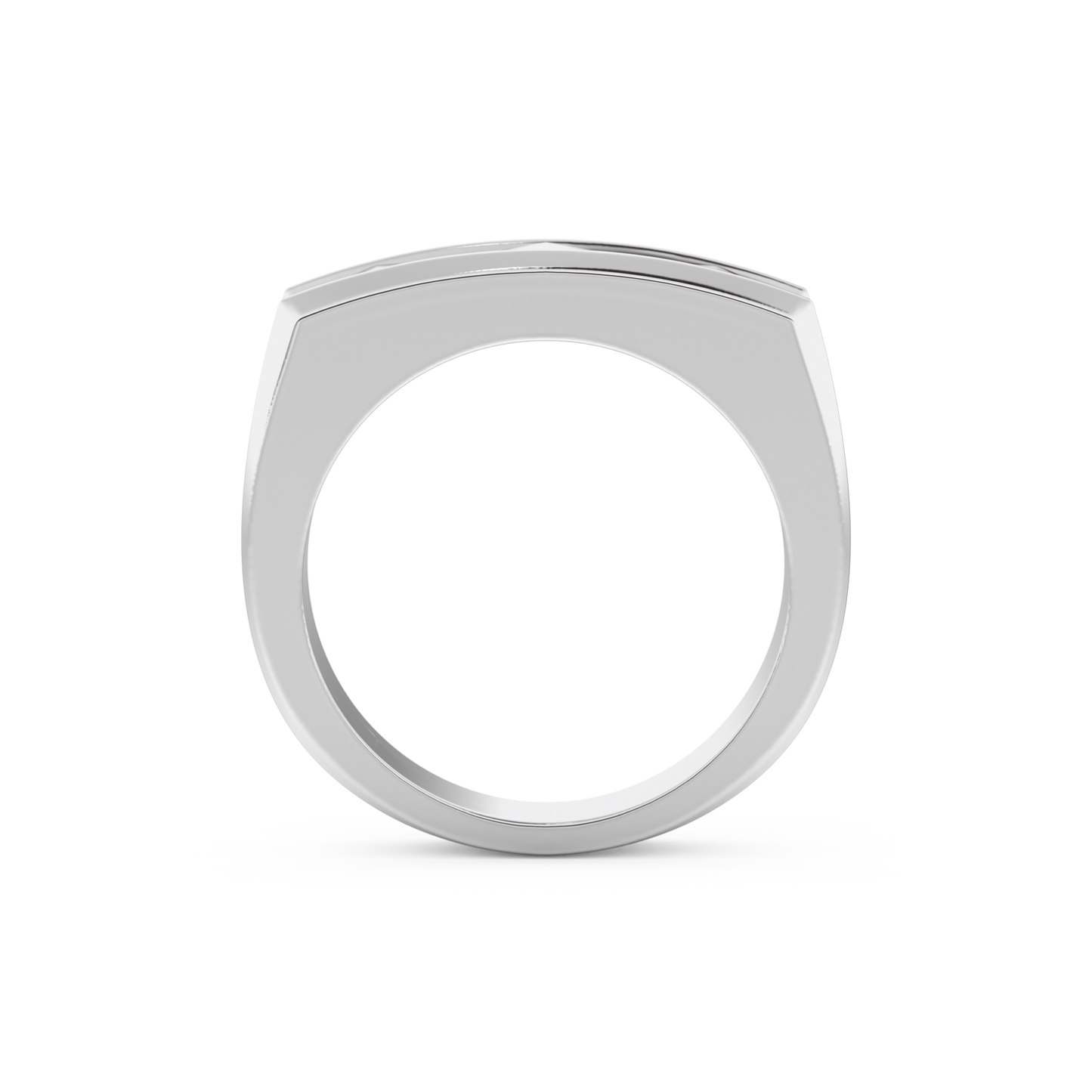 Flush Setting Men's Wedding Band Moissanite – Yellow, White, or Rose Gold 4