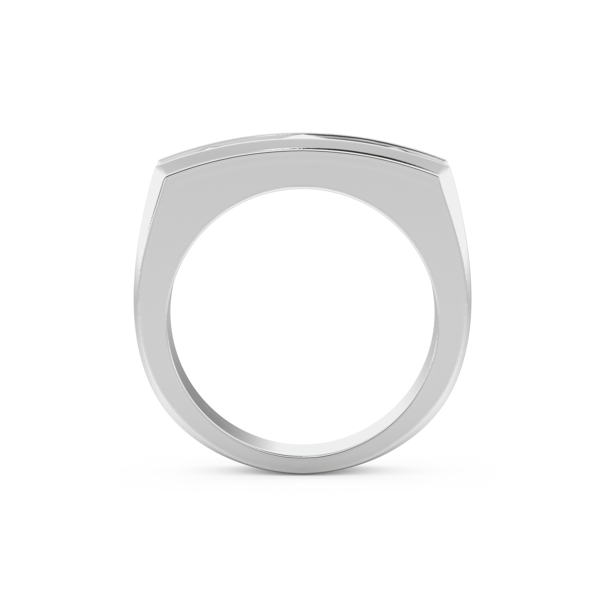 Flush Setting Men's Wedding Band Moissanite – Yellow, White, or Rose Gold 4