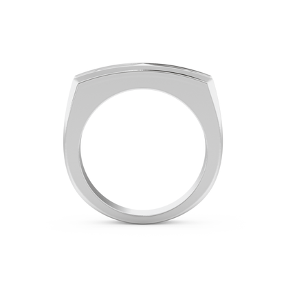 Flush Setting Men's Wedding Band Moissanite – Yellow, White, or Rose Gold 4