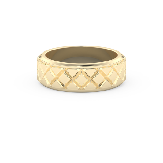 Patterned Men's Wedding Band