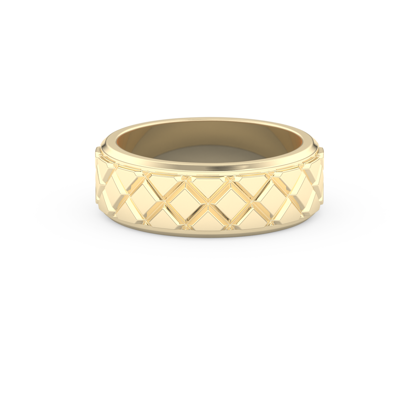 Patterned Men's Wedding Band