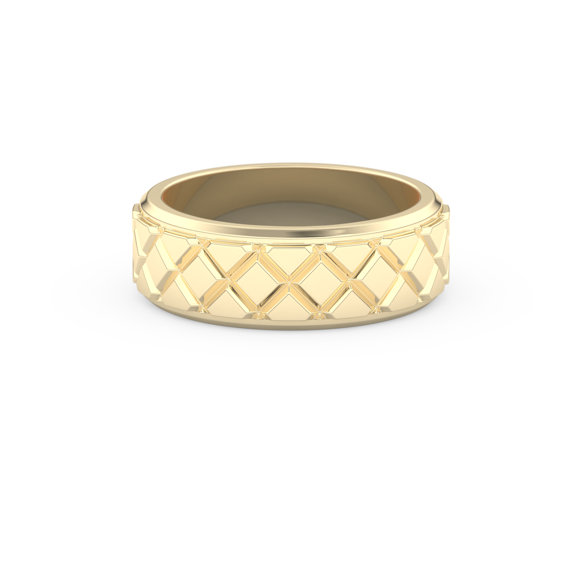 Patterned Men's Wedding Band