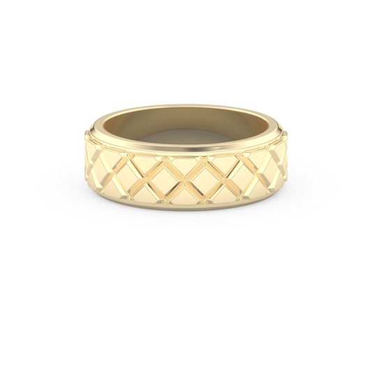 Patterned Men's Wedding Band