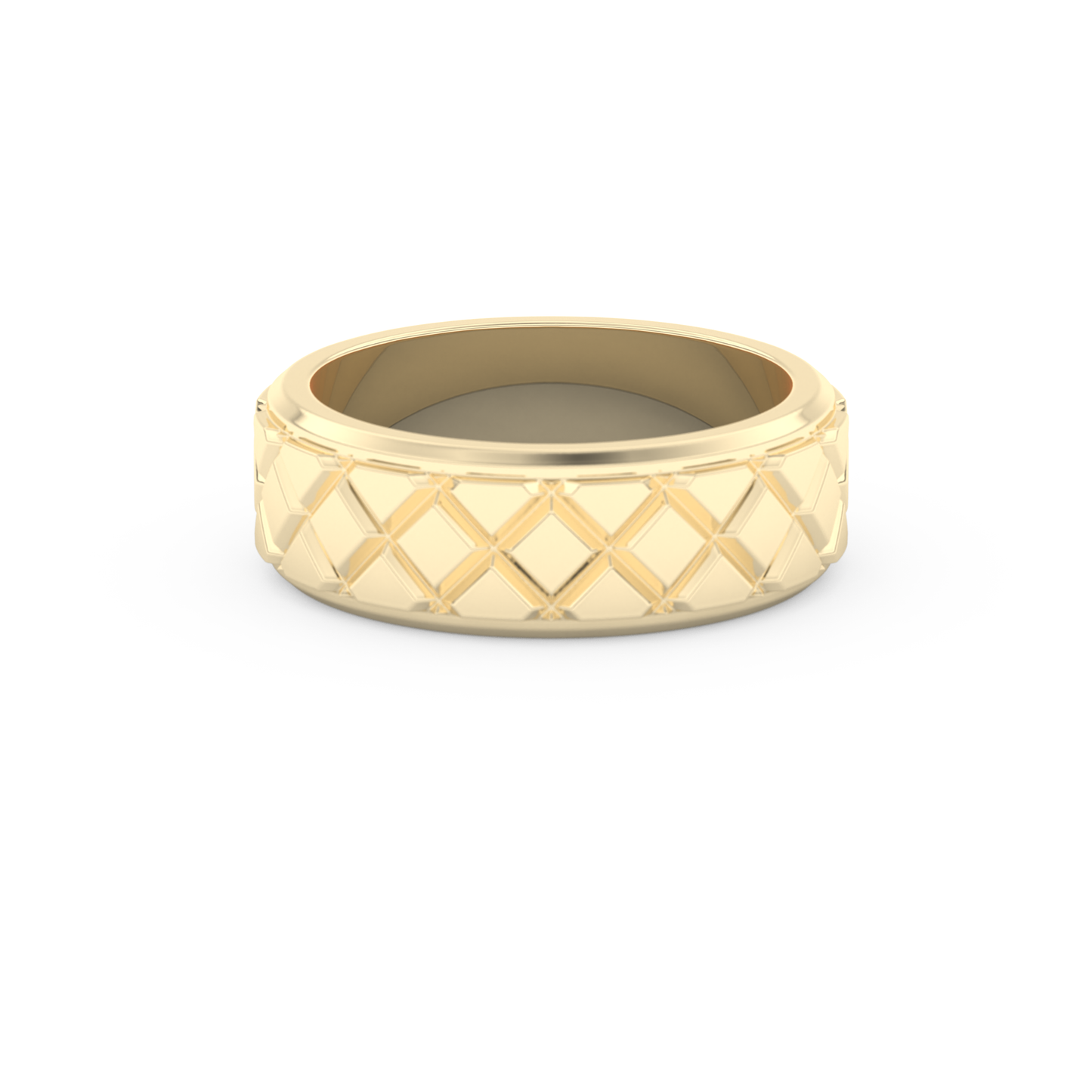 Patterned Men's Wedding Band