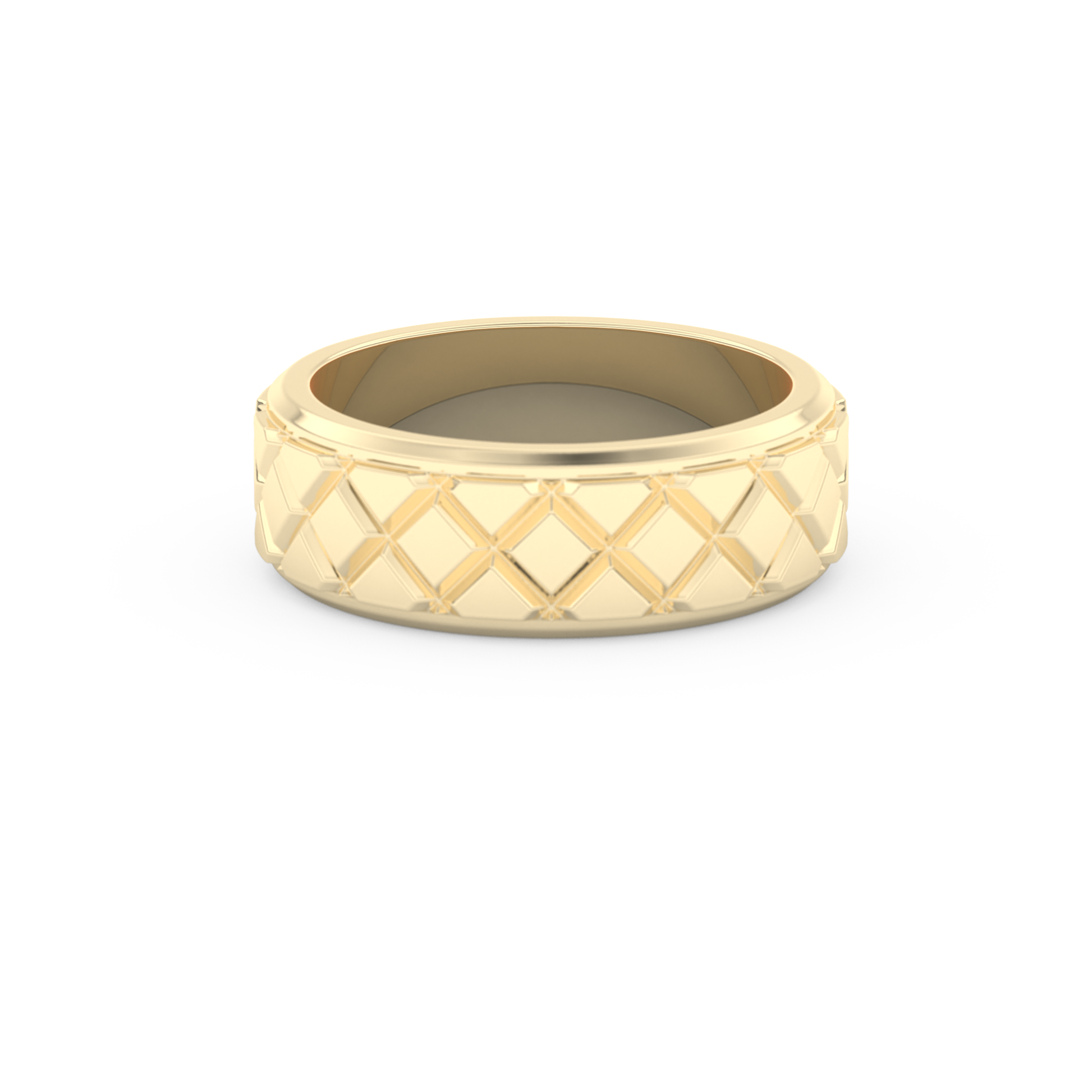 Patterned Men's Wedding Band