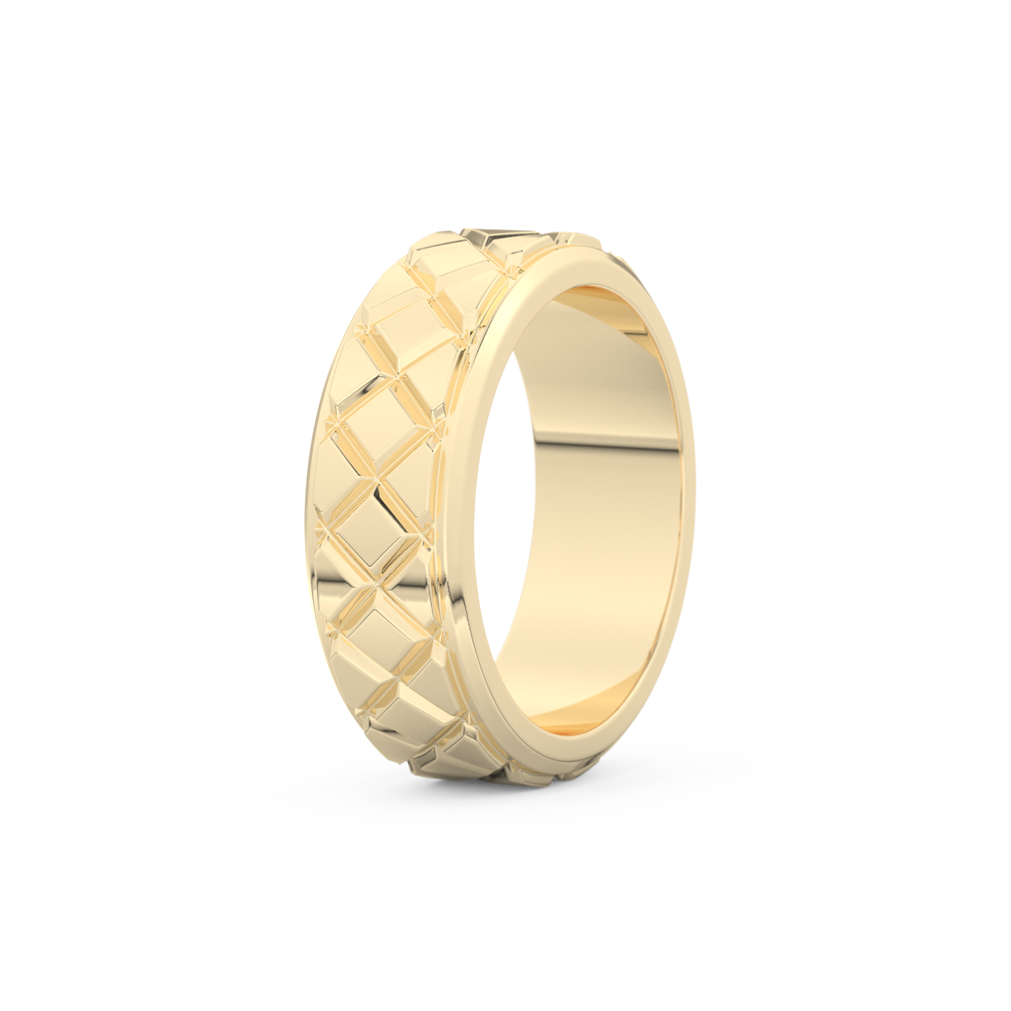 Patterned Men's Wedding Band
