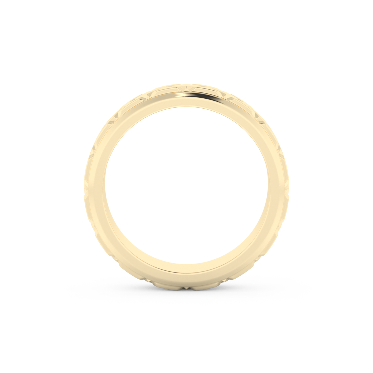 Patterned Men's Wedding Band
