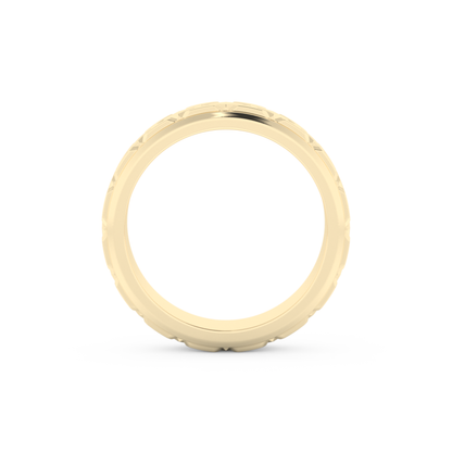 Patterned Men's Wedding Band