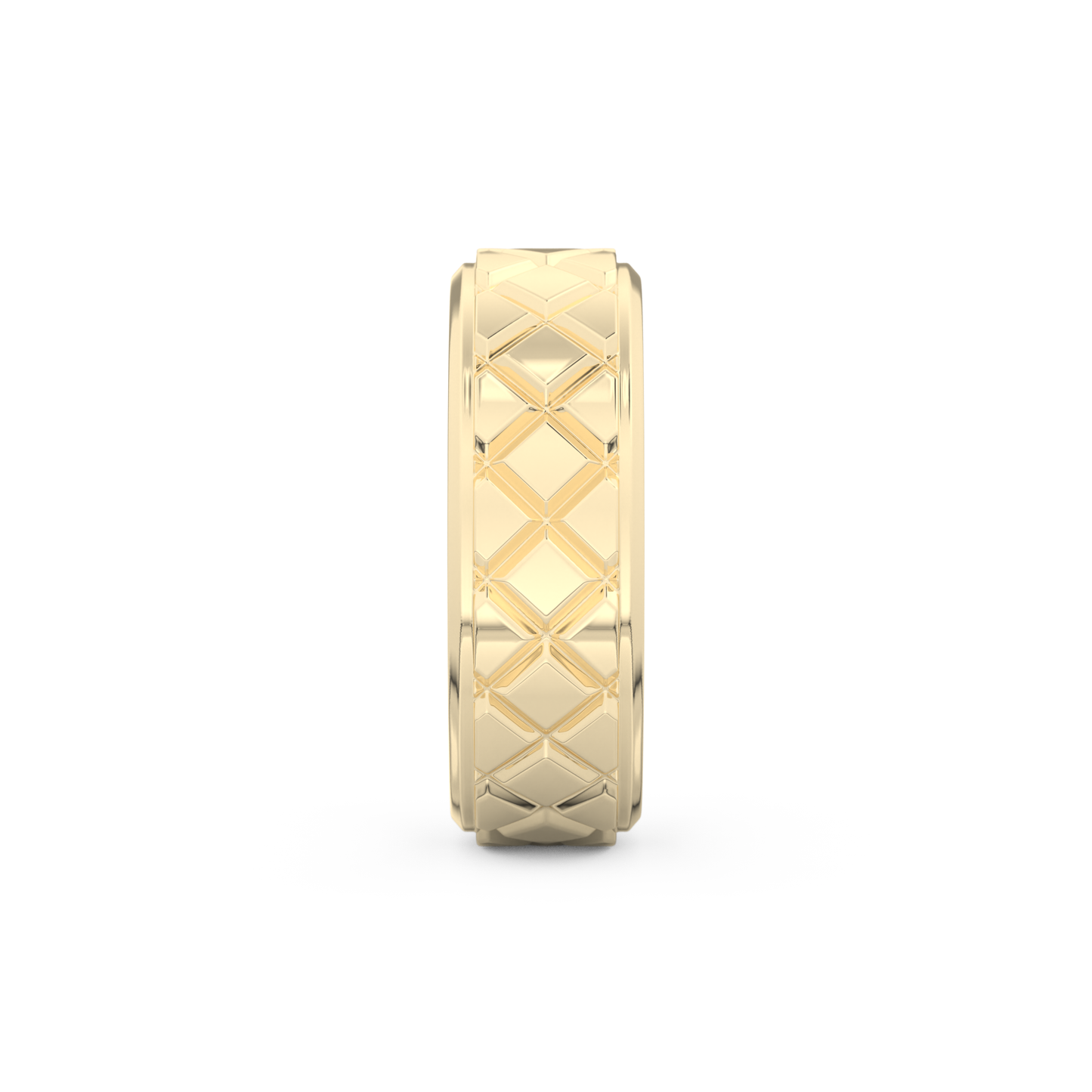 Patterned Men's Wedding Band
