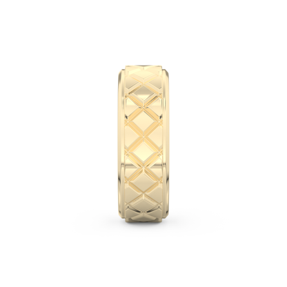 Patterned Men's Wedding Band