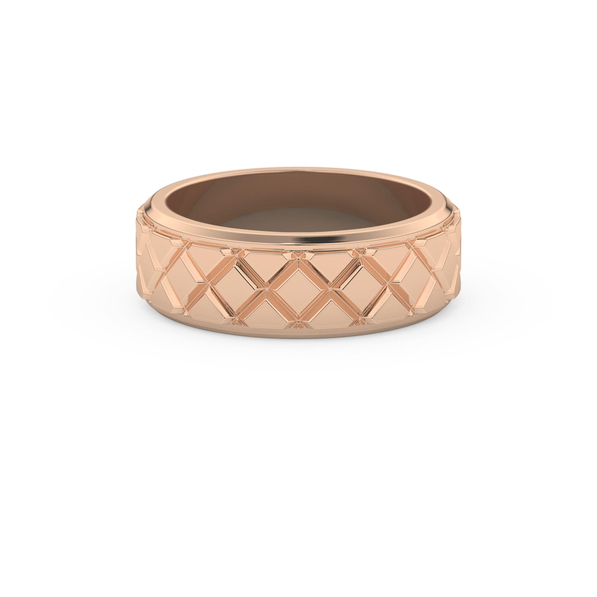 Patterned Men's Wedding Band