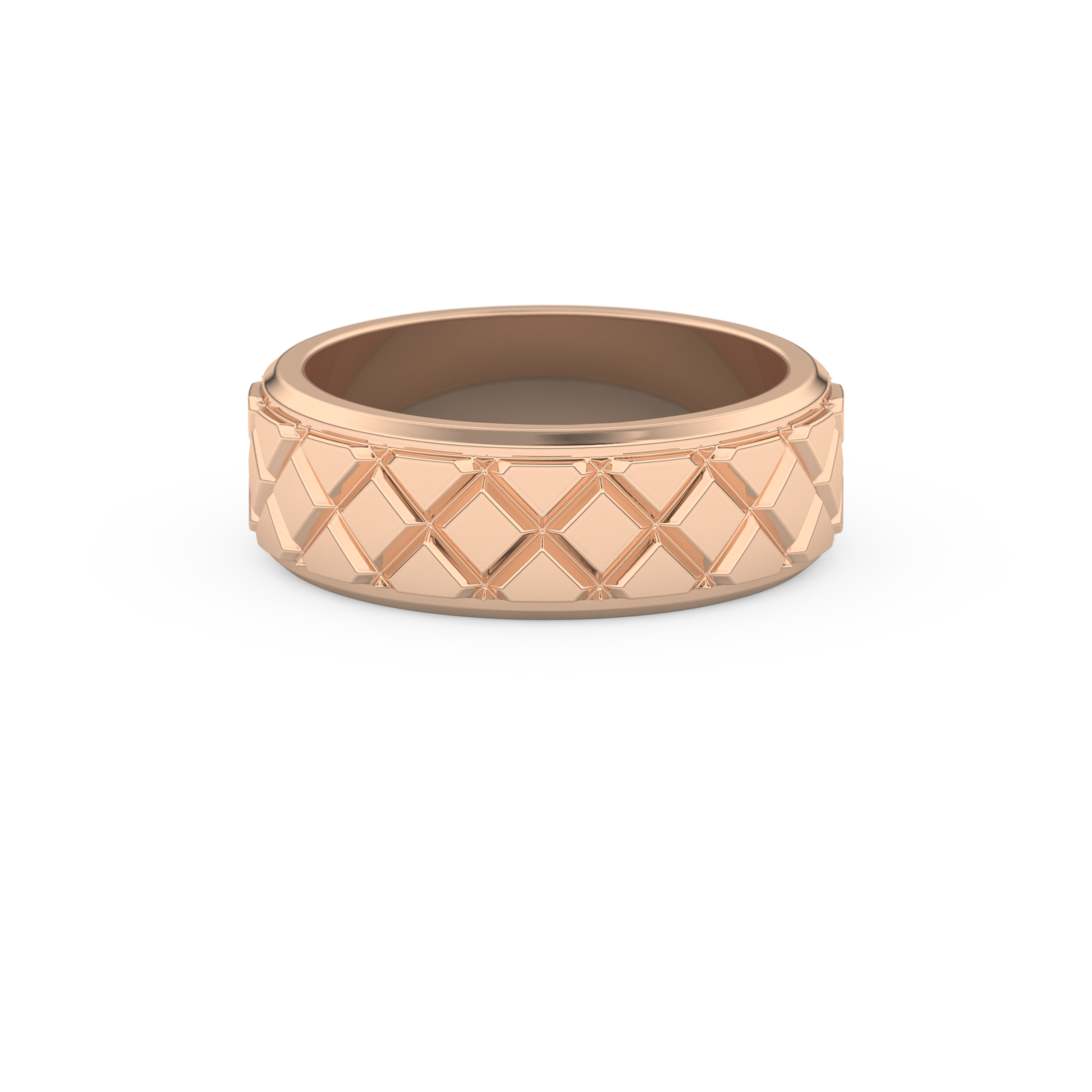 Patterned Men's Wedding Band