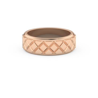 Patterned Men's Wedding Band