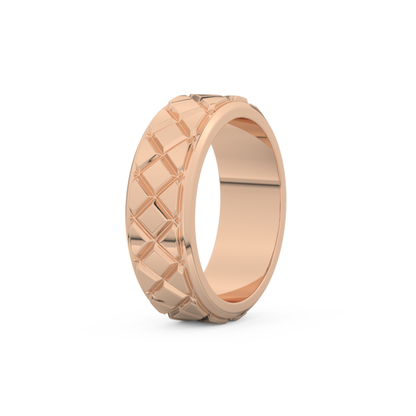 Patterned Men's Wedding Band