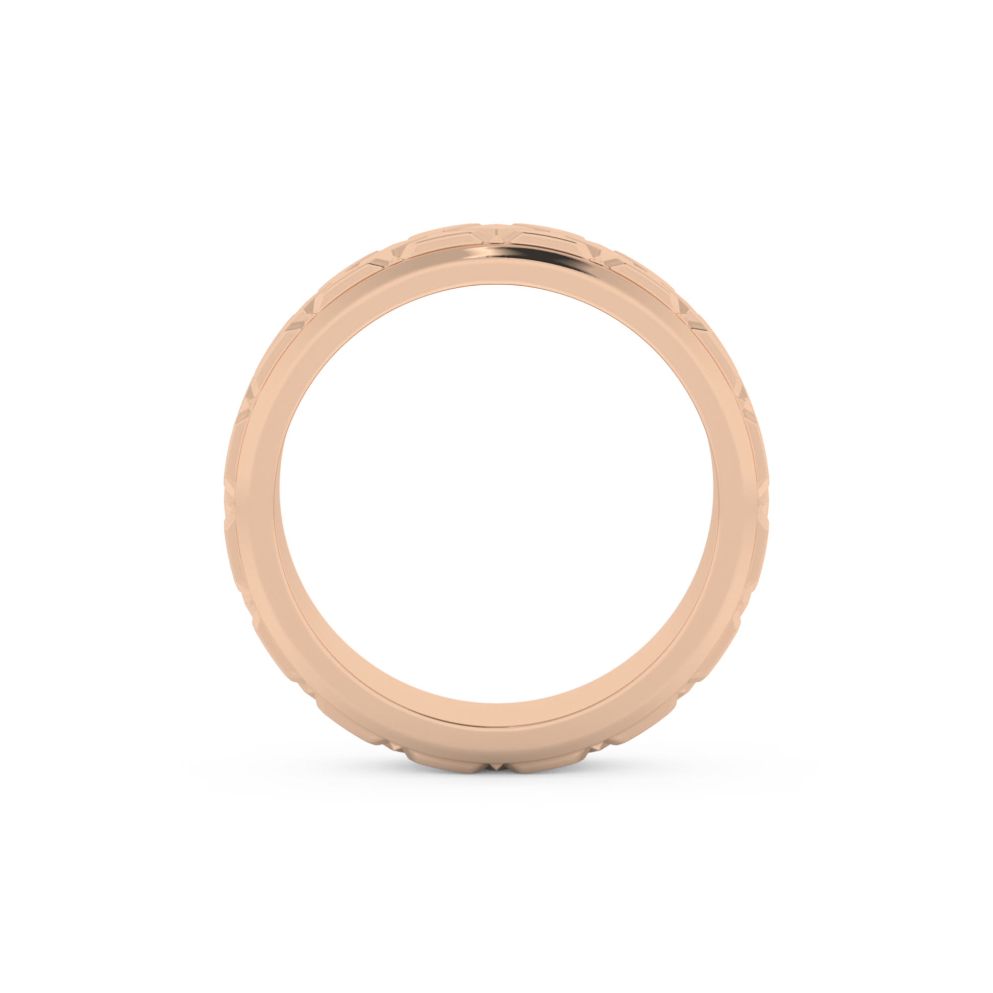 Patterned Men's Wedding Band