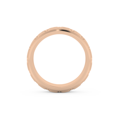 Patterned Men's Wedding Band