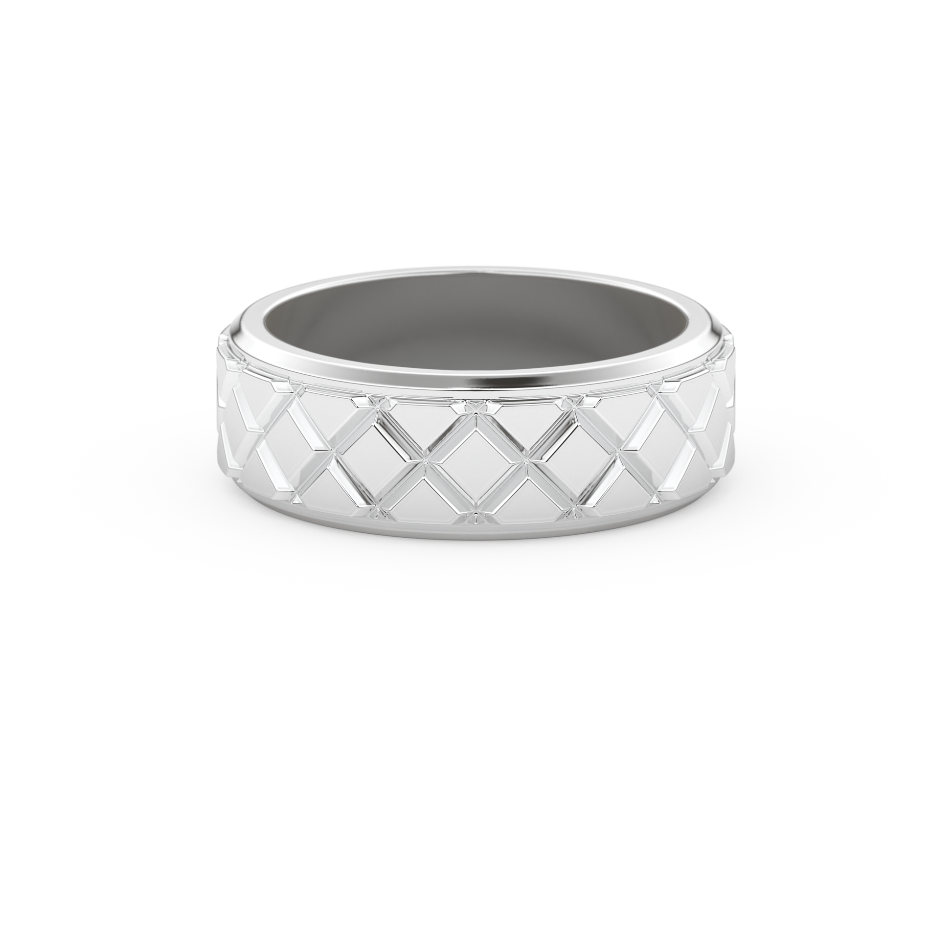 Patterned Men's Wedding Band