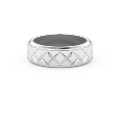 Patterned Men's Wedding Band