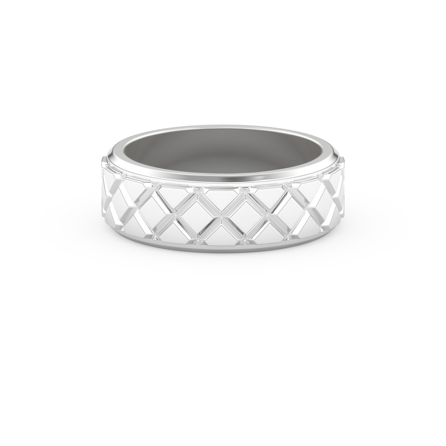 Patterned Men's Wedding Band