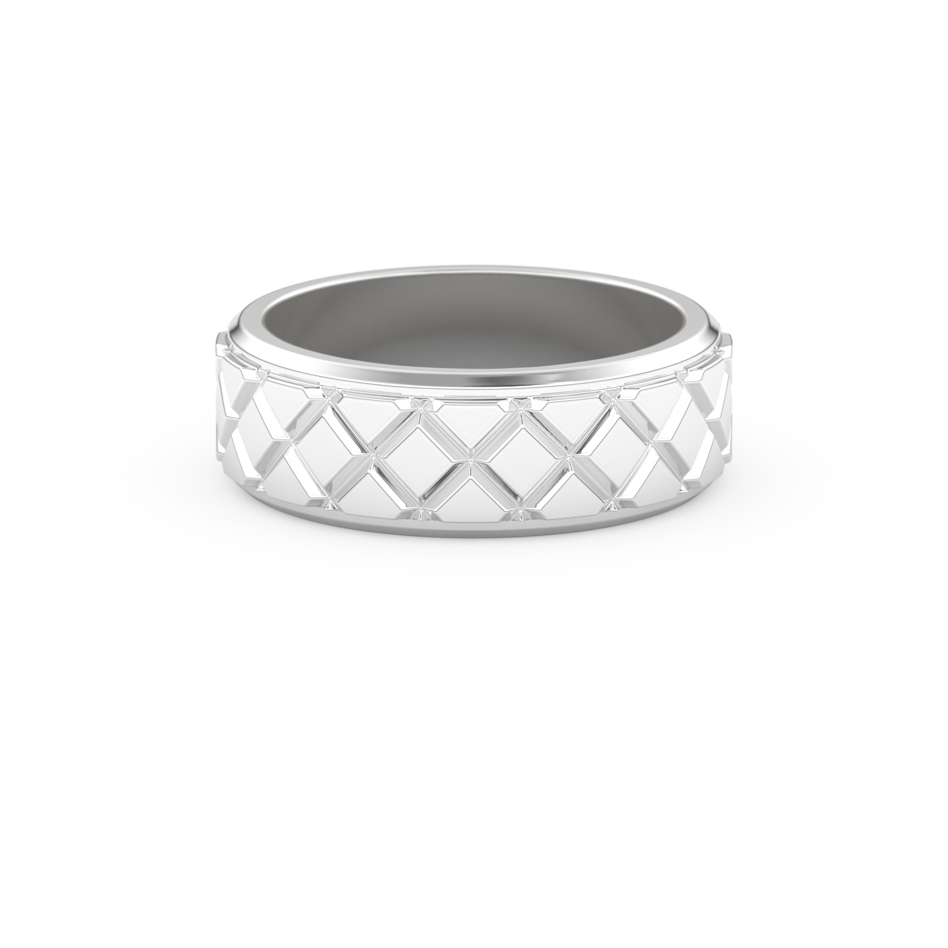 Patterned Men's Wedding Band