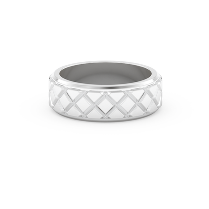 Patterned Men's Wedding Band