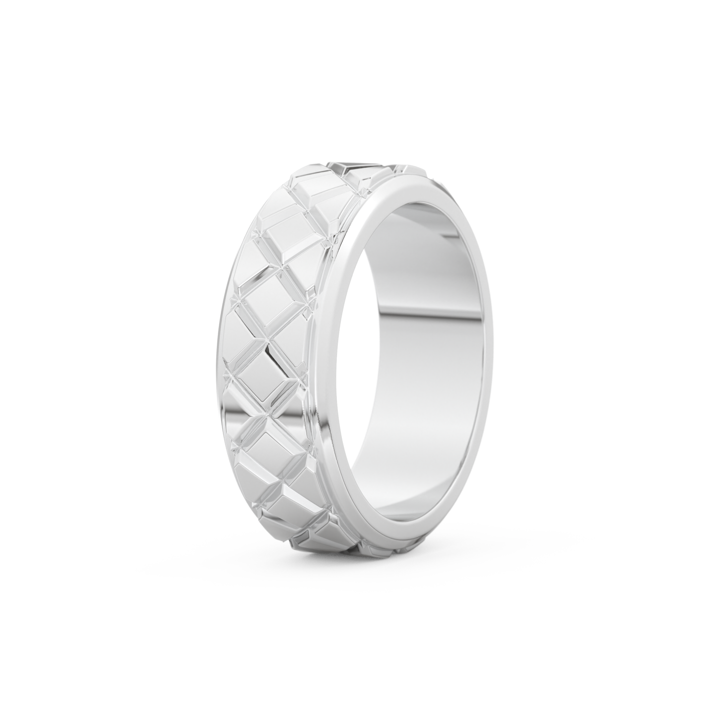 Patterned Men's Wedding Band