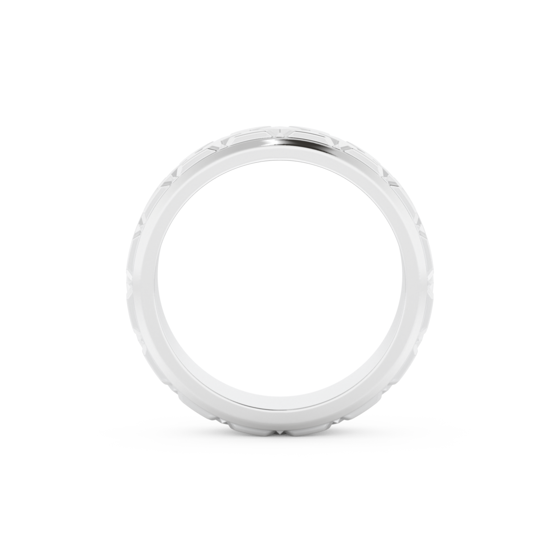 Patterned Men's Wedding Band
