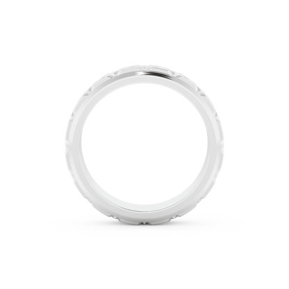 Patterned Men's Wedding Band