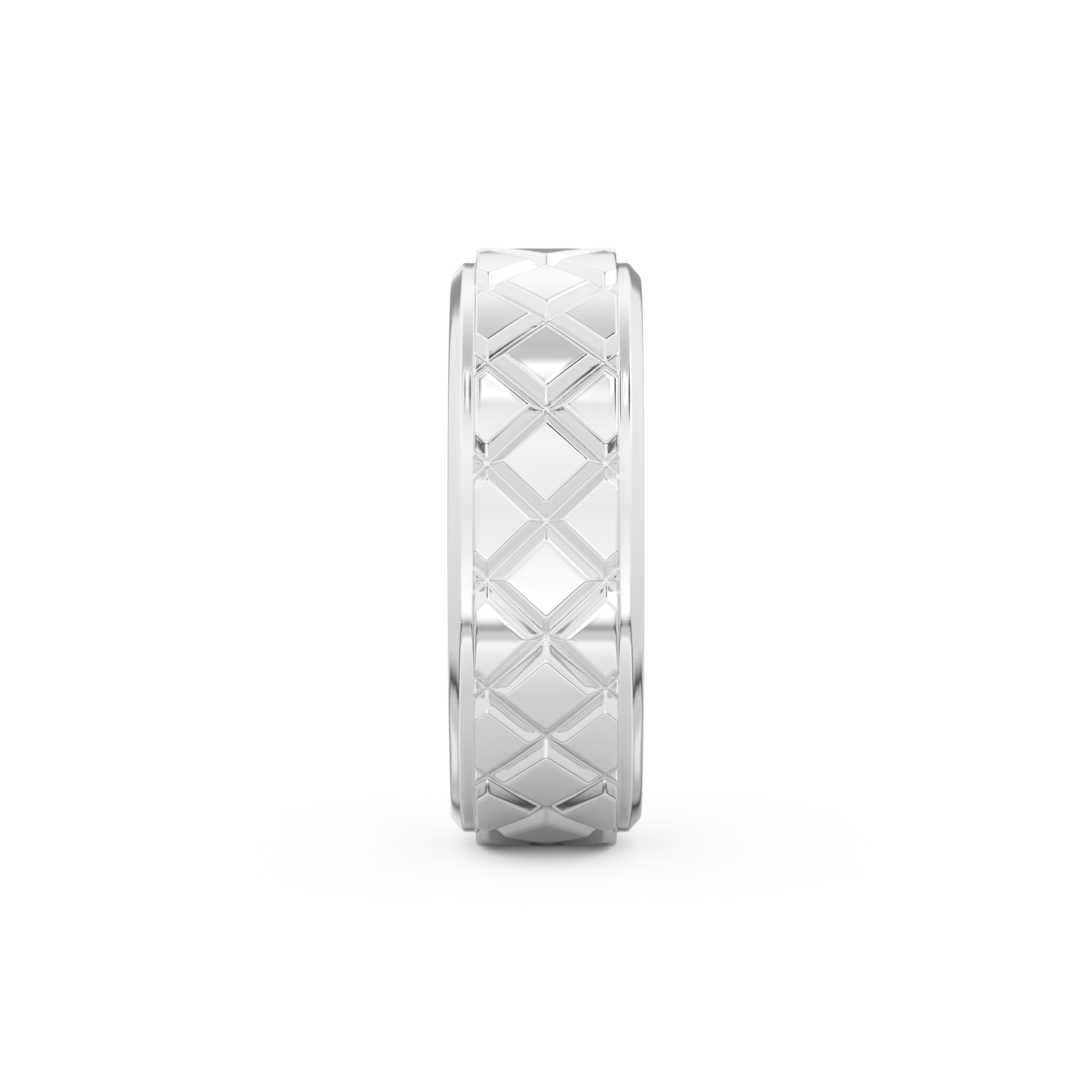 Patterned Men's Wedding Band
