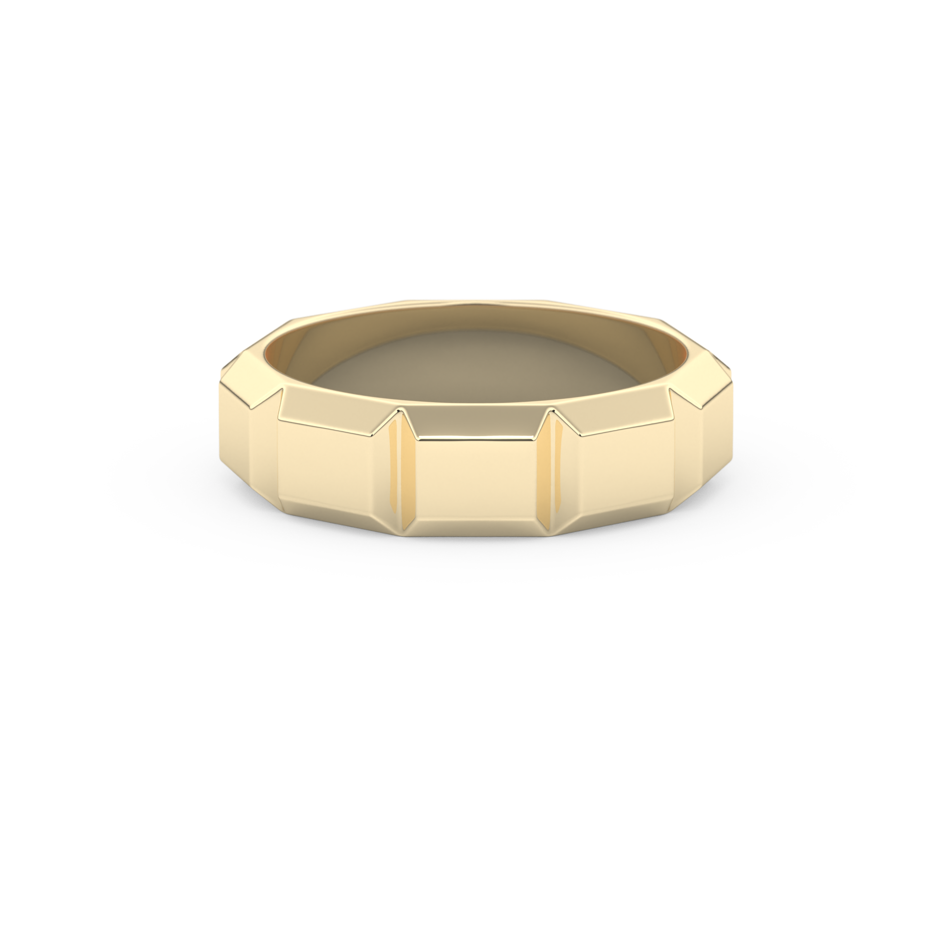 Patterned Men's Wedding Band
