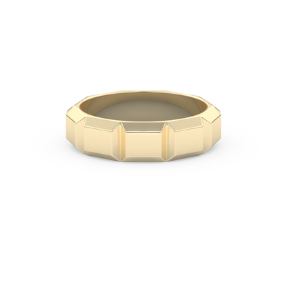 Patterned Men's Wedding Band