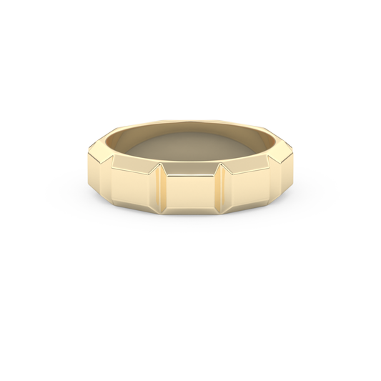 Patterned Men's Wedding Band