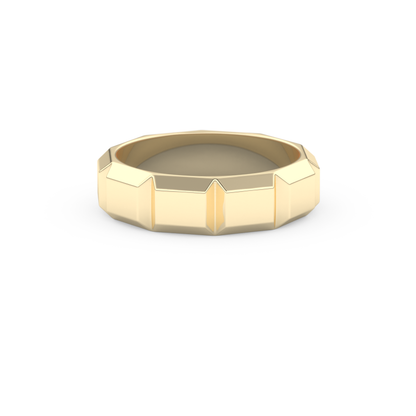 Patterned Men's Wedding Band