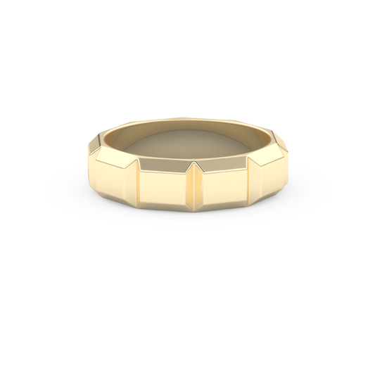 Patterned Men's Wedding Band