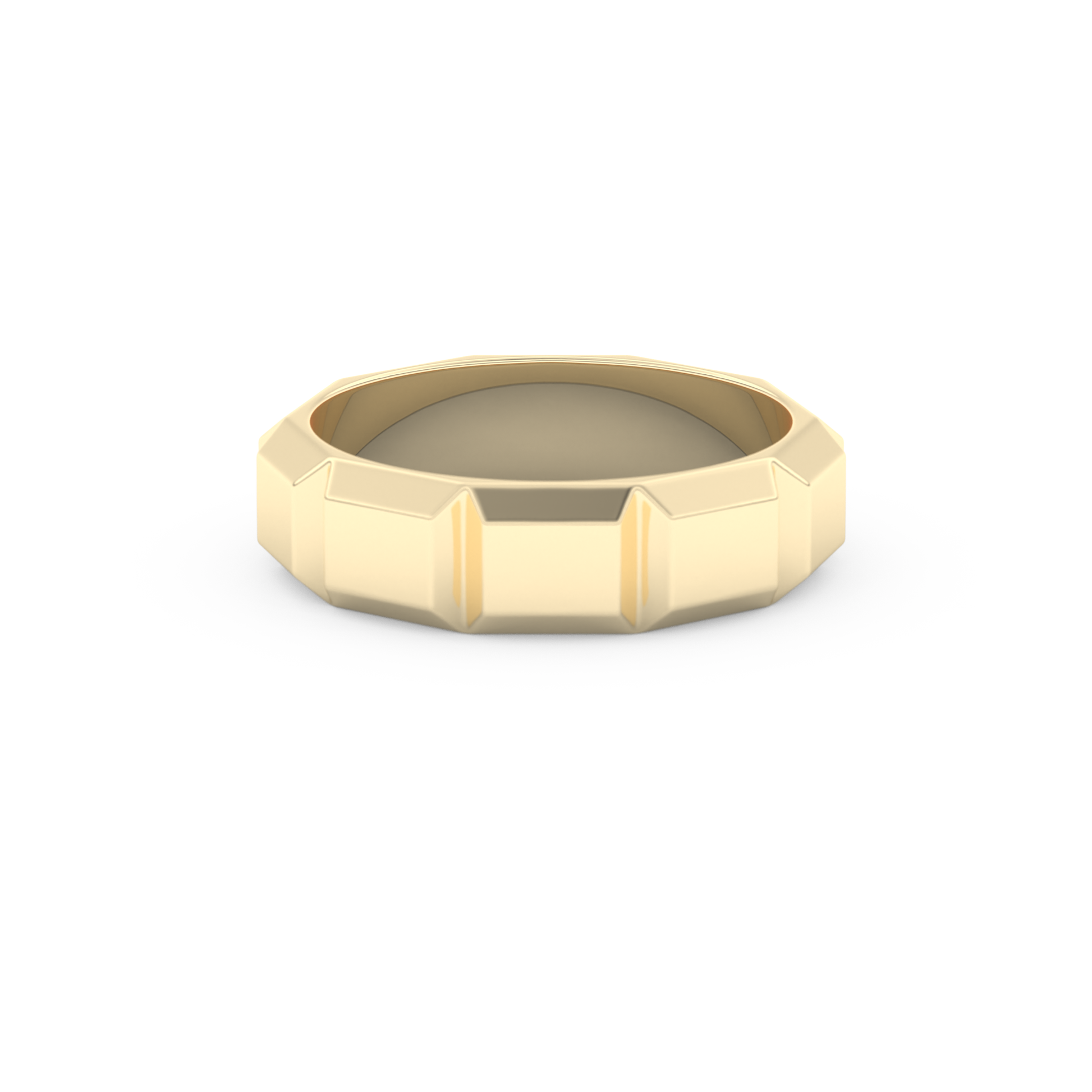 Patterned Men's Wedding Band
