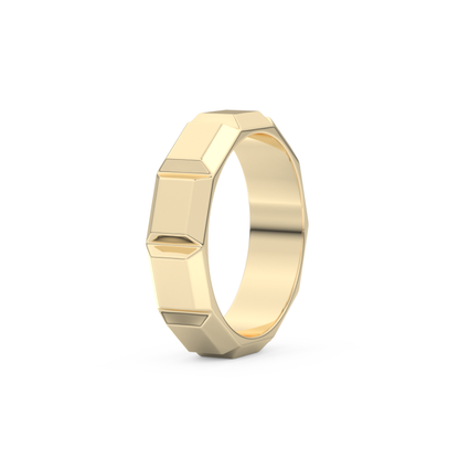 Patterned Men's Wedding Band