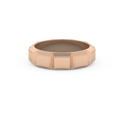 Patterned Men's Wedding Band