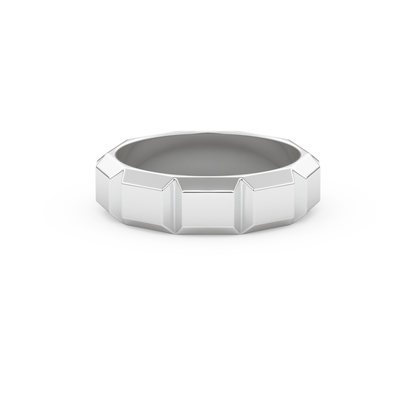 Patterned Men's Wedding Band