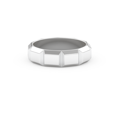 Patterned Men's Wedding Band
