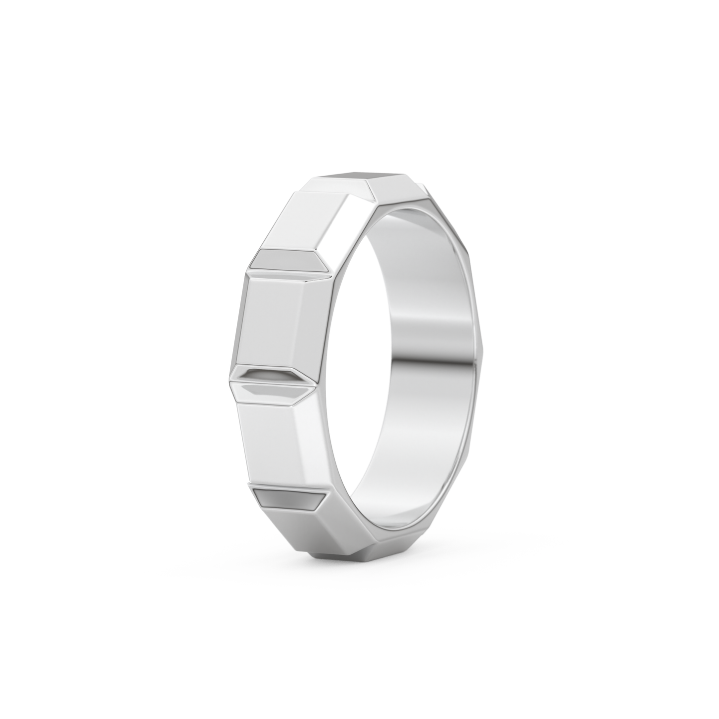 Patterned Men's Wedding Band